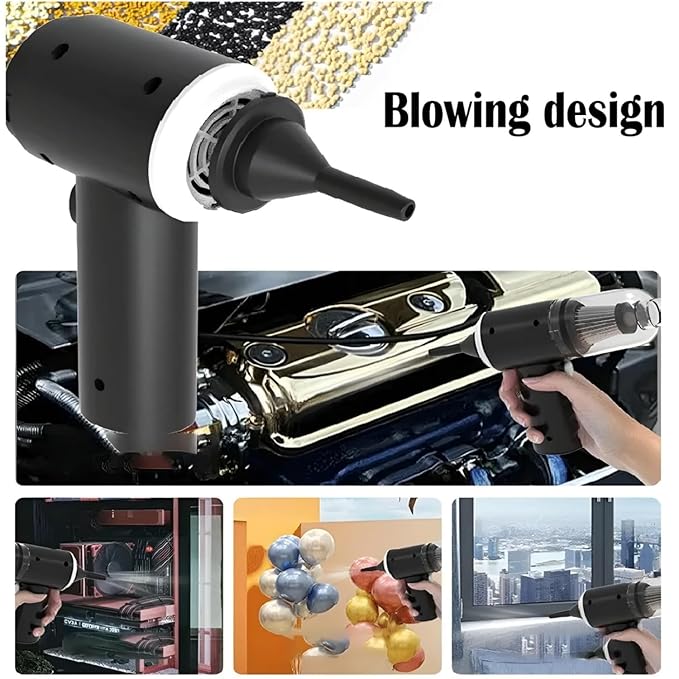 2 in 1 Wireless Rechargeable Car Vacuum Cleaner