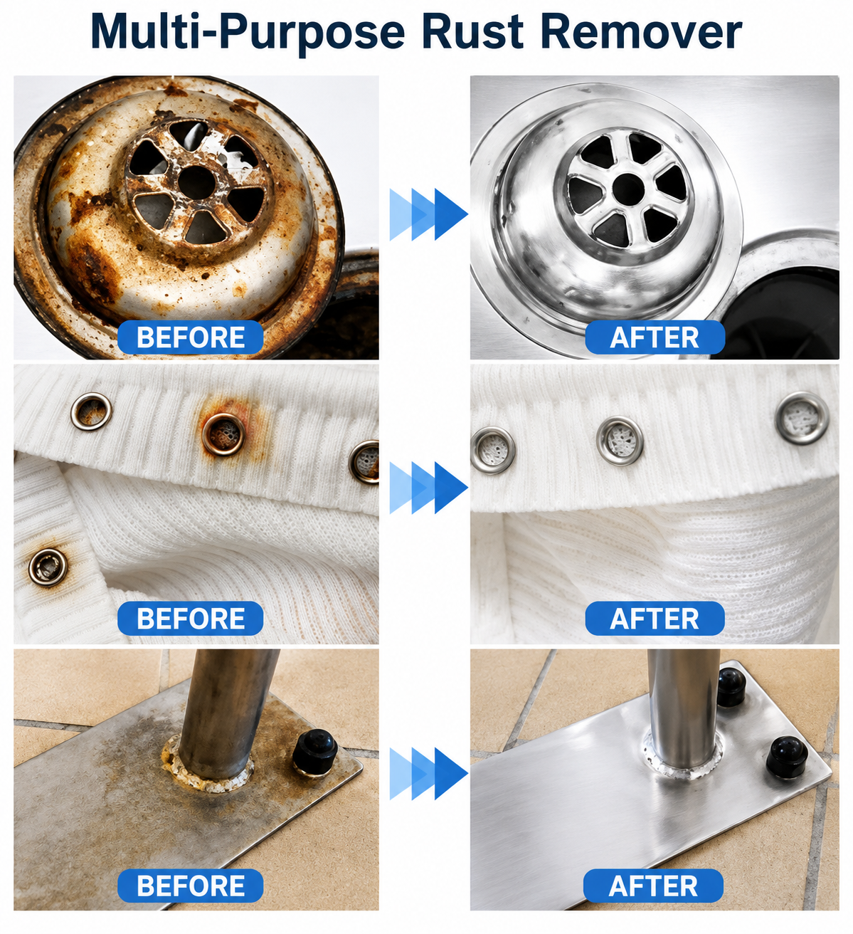 Stain and Rust Removal Spray Cleaning Solution (Pack of 3)