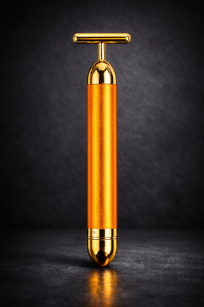 24K Gold Energy Beauty Bar Electric Facial Massage Roller